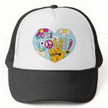 Make Love Not War ~ 60s Hippie Peace Sign hats