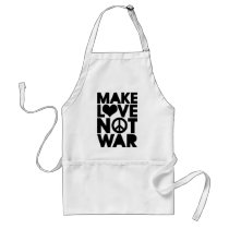 MAKE LOVE NOT WAR APRONS
