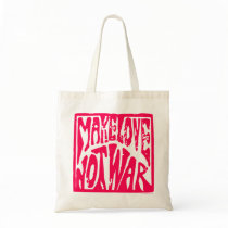 Make Love, Not War - Hippie Design for Peace Bag