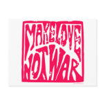Make Love, Not War - Hippie Design for Peace postcards