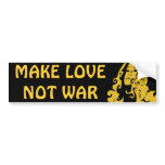 Make Love Not War Hippie Girl bumper stickers