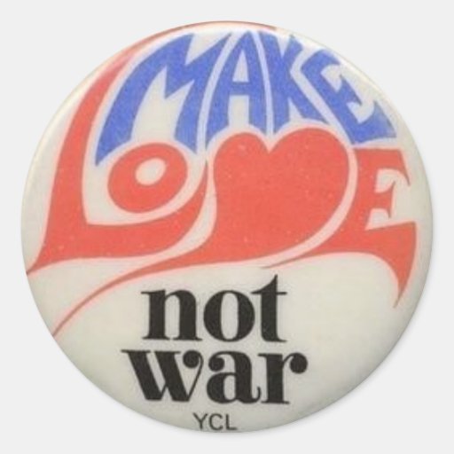 Make Love Not War Peace Symbol Sticker