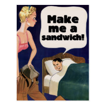 Make me a sandwich postcard