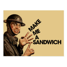 Make me a sandwich postcards