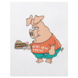 make mine swine funny pigging out pig hog cartoon flyers