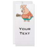 make mine swine funny pigging out pig hog cartoon rack cards