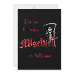 Make Mischief Halloween Skeleton invitations