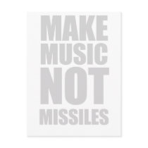 Make Music Not Missiles Postcard