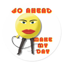 Make My Day (whip Mistress) Round Stickers