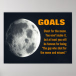 Make sure you set your goals very high 3 poster