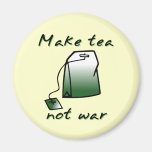 Make Tea Not War Funny Magnet Humour