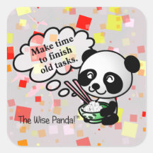 Make time to finish old tasks square sticker