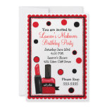 Make-up Make over Birthday Invitations