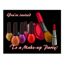 Make-up Party Invite Postcard