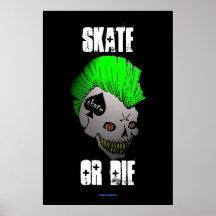Make Waves Skate or Die 36 x 24 Poster