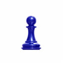 Make your own chess set Blue Pawn photo sculptures