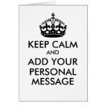 Make Your Own Keep Calm Greeting Card