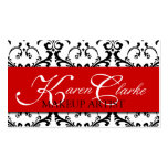 Makeup Artist Business Card Damask Red