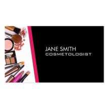 Makeup Artist Cosmetologist Cosmetology Elegant Business Card Template