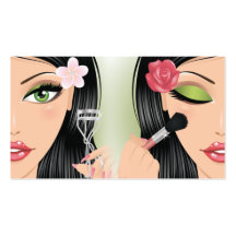 Makeup Artist Eyelash Curler Blush Brush Grey Business Card