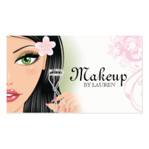 Makeup Artist Eyelash Curler Pink Business Cards