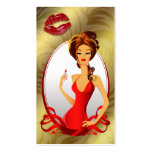 Makeup Artist Lips N Lipstick Gold Leaves business cards