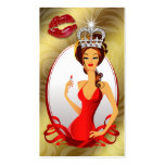 Makeup Artist Lips N Lipstick Gold Leaves Crown Business Card
