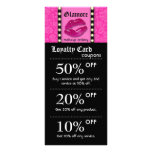 Makeup Artist Marketing Cards Lights Pink Lips rack cards