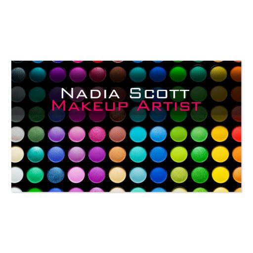 Makeup Artist Palette Business Card Bright
