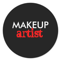 Makeup artist round stickers