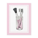 Makeup Brushes Postcard