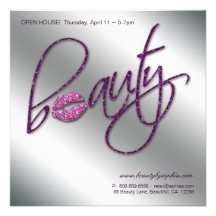Makeup Invitation Open House Beauty Lips Purple