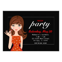 Makeup Party Custom Invitations