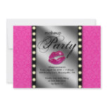Makeup Party Invitation Advertisement Mirror