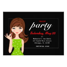 Makeup party invites