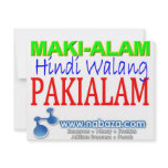 Maki-alam Hindi Walang Pakialam invitations