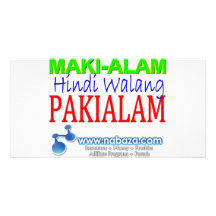 Maki-alam Hindi Walang Pakialam Photo Card Template