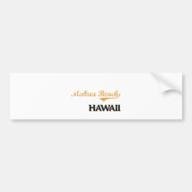 Makua Beach Hawaii Classic Bumper Sticker