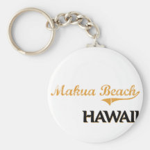 Makua Beach Hawaii Classic Keychains