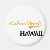 Makua Beach Hawaii Classic Magnets