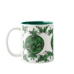 Malachite Ivy Triskel Coffee Mugs