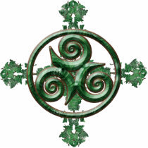 Malachite Ivy Triskel Photo Cutout