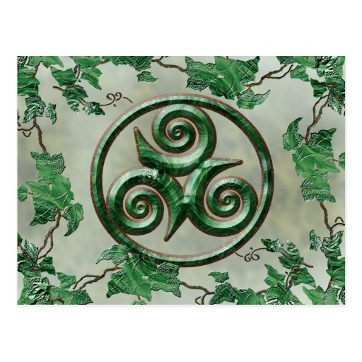 Malachite Ivy Triskel Post Cards