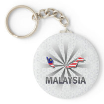 Malaysia Flag Map 2.0 Keychains