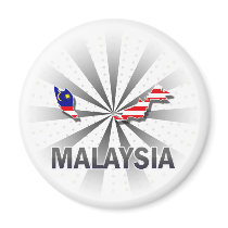 Malaysia Flag Map 2.0 Refrigerator Magnets