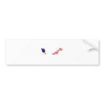 Malaysia Flag Map full size Bumper Sticker