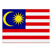 Malaysia High quality Flag Greeting Card