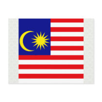 Malaysia High quality Flag Postcard