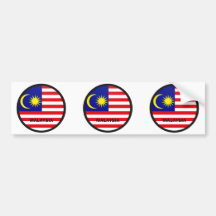 Malaysia Roundel quality Flag Bumper Sticker