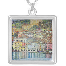 Malcena at the Gardasee by Gustav Klimt Custom Jewelry